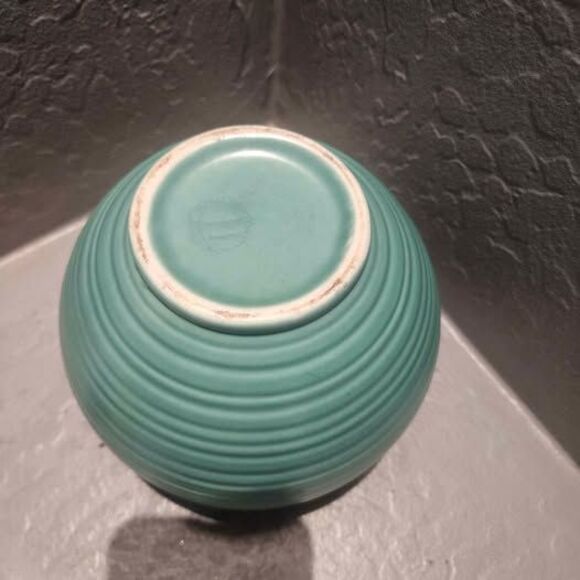 Glazed Teal Pottery Vase 6" - Picture 5 of 6